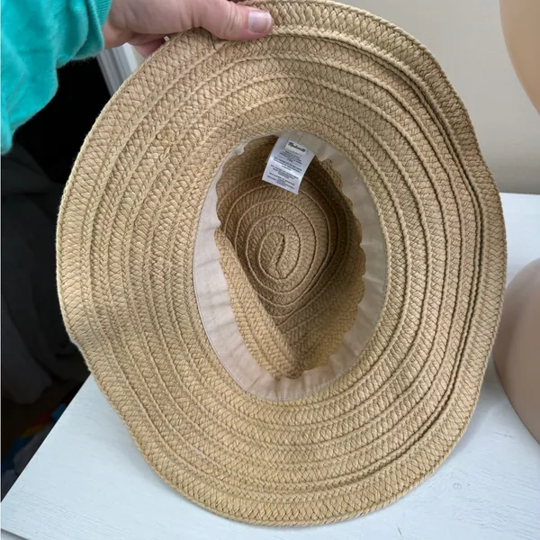 Madewell Packable Braided Straw Hat Summer Beach Travel Vacation Sz M/L - Image 8
