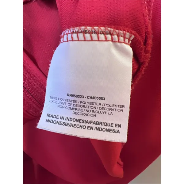 Nike The Athletic Dept Women's Large Red Full Zip Track Jacket White Piping - Image 12