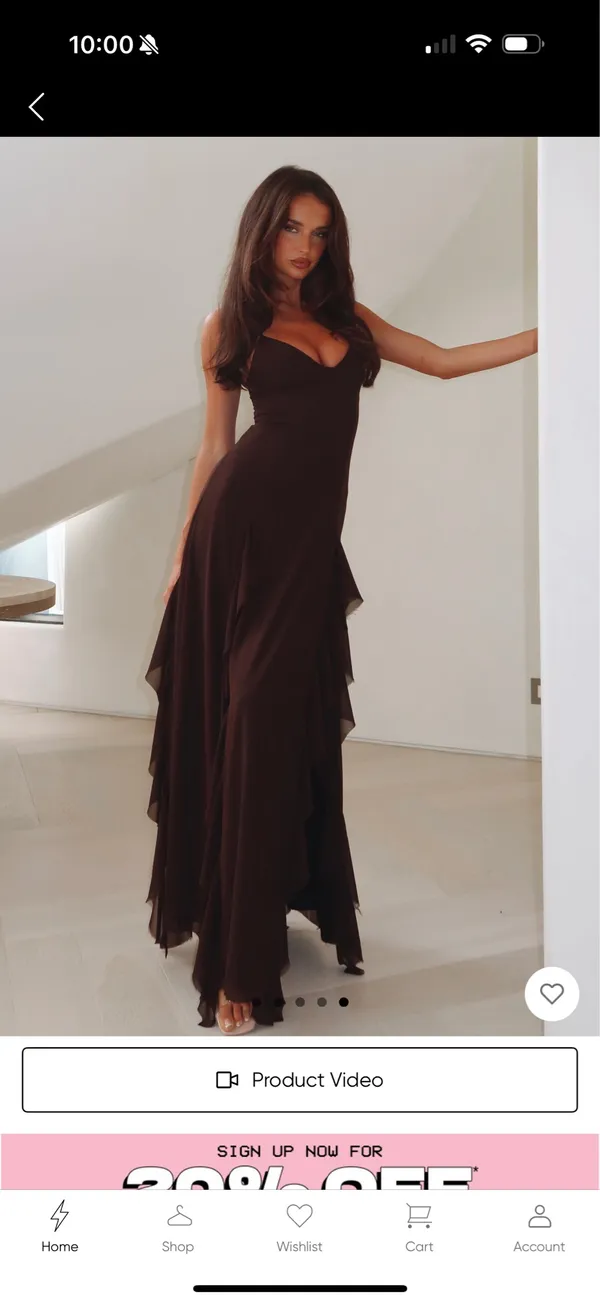White Fox Boutique summer solstice maxi dress chocolate  - Image 2
