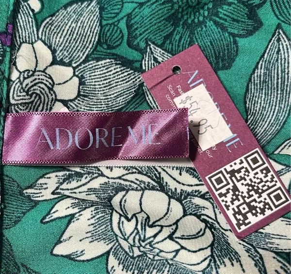 Adore Me Pajama Set Sz M Floral Satin Wide Leg Confort Loungewear Feminine - Image 8