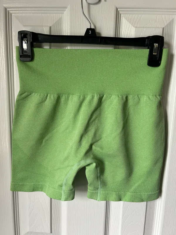 Women’s Athletic Tight Shorts Green Size L - Image 3
