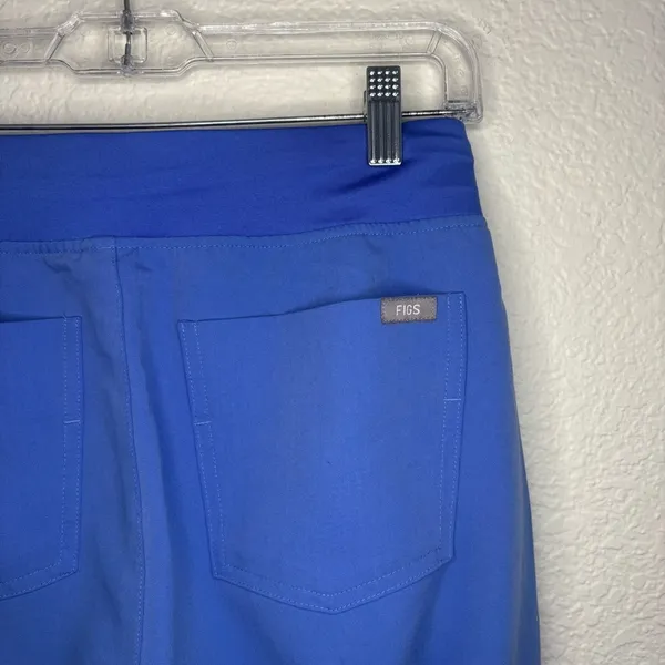 FIGS Zamara Jogger Scrub Pants XS Peri Blue FIONx Stretch Cargo Pockets - Image 7