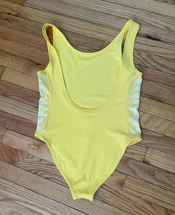 NWT Kappa Colorful Low Back Bodysuit Swim Coastal Club Tank Sz M Summer Dance Festival sport athletic active BinV - Image 5