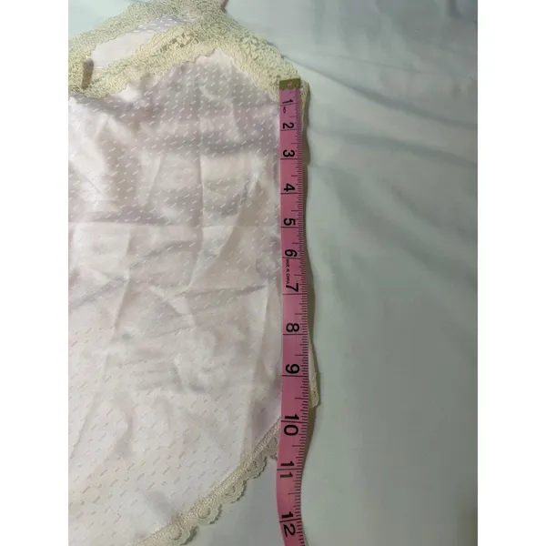 Paramount‎ Pink Satin Lace Cami Tap Shorts Pajama Set Vintage USA Small Coquette - Image 4