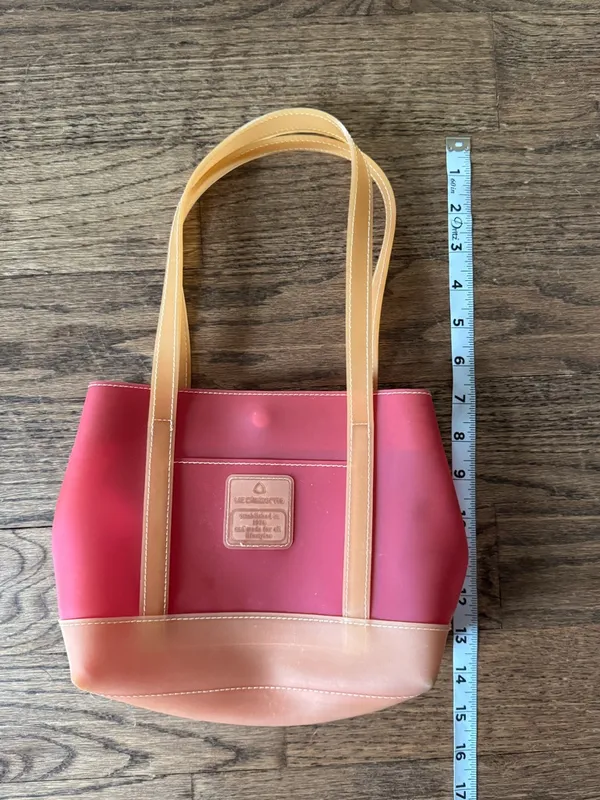 Y2K Vintage Liz Claiborne Jelly Mini Tote Bag Purse Pink PVC Clear Boat N Tote - Image 2
