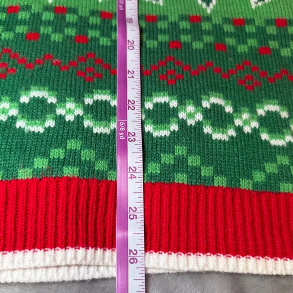 Holiday Time Womens Size Medium Ugly Christmas Sweater Cow Reindeer Green Winter - Image 10
