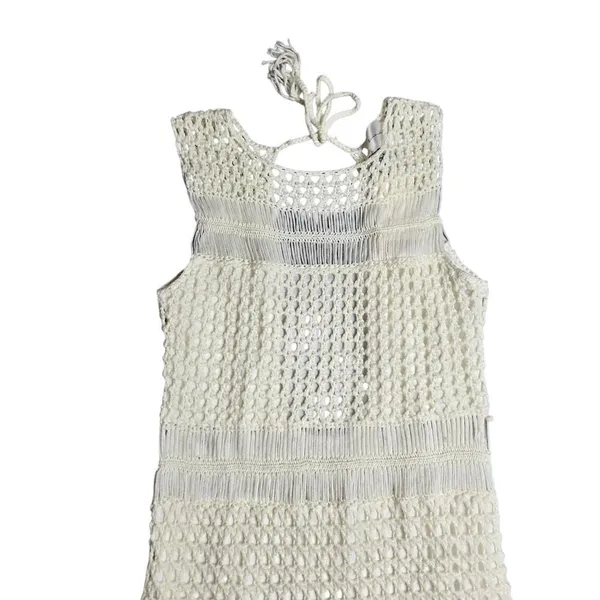 Anthropologie Line & Dot Karolina Crochet White‎ Dress Size: M - Image 3