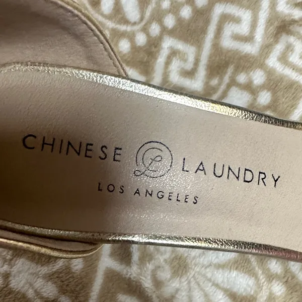 Chinese Laundry Gold Ankle Strap Heels - Image 2
