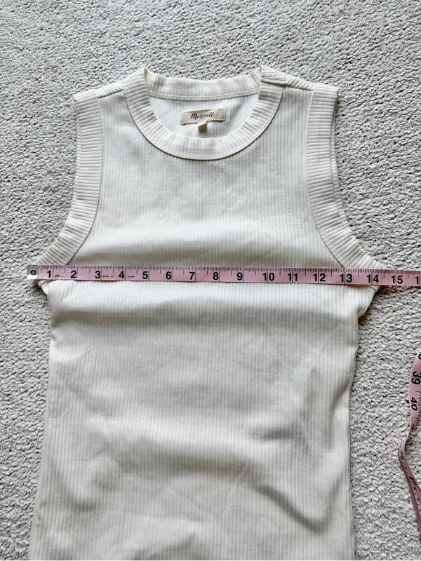 Madewell Crewneck Thong Bodysuit in Sleekhold Small NEW Lighthouse White - Image 6