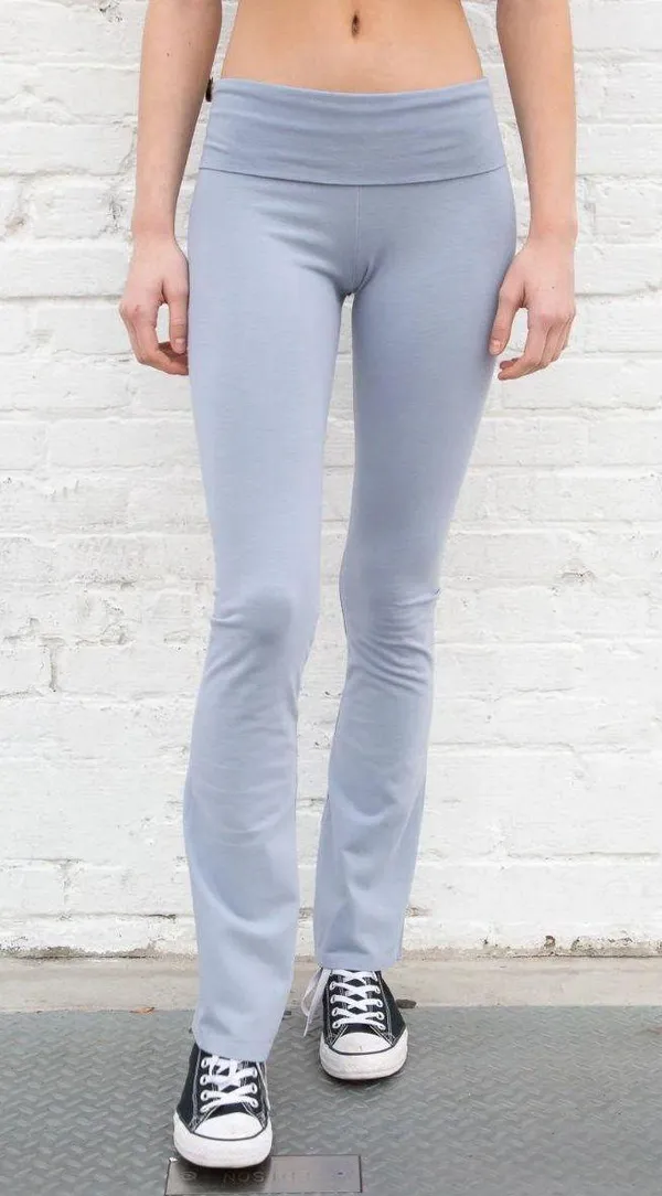 Brandy Melville Priscilla Light Blue Gray Slightly Flared Yoga Pants XS/S - Image 2