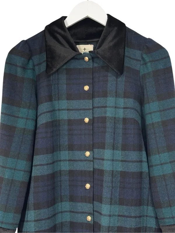 Tuckernuck Blackwatch Twiggy Plaid Wool Blend Dress Size Small Women - Image 3
