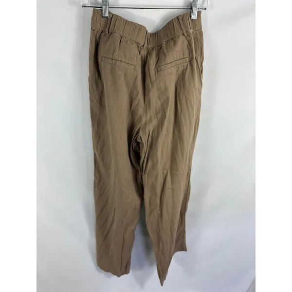 A New Day Flowy Pant Linen Blend Brown Pant Size 4 - Image 3