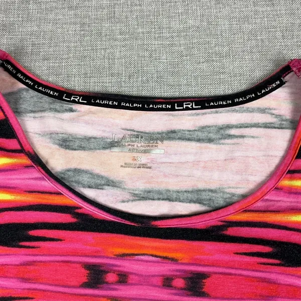 Lauren Ralph Lauren T-Shirt Womens 3X Multicolor Striped Jersey‎ Active - Image 2