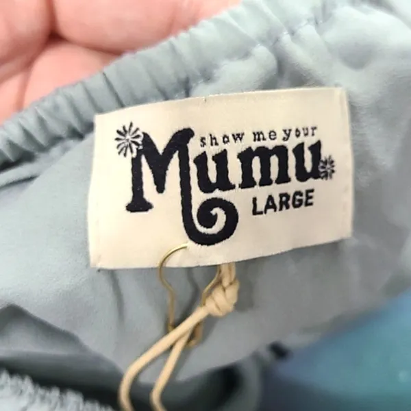 Show Me Your Mumu Bridesmaid Heather Halter Dress in‎ Silver Sage Crisp Large - Image 4