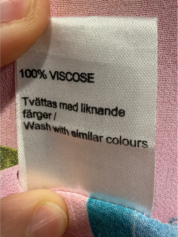 Pink Floral Sheer Viscose Tank Top Contrast Seams Size 34 XS - Image 6