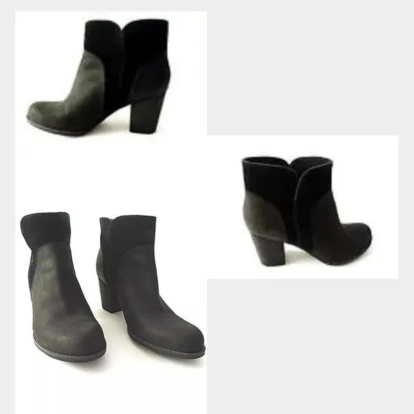 Timberland Rudston Black Leather & Suede‎ Block Heel Ankle Boots Size 9 - Image 2