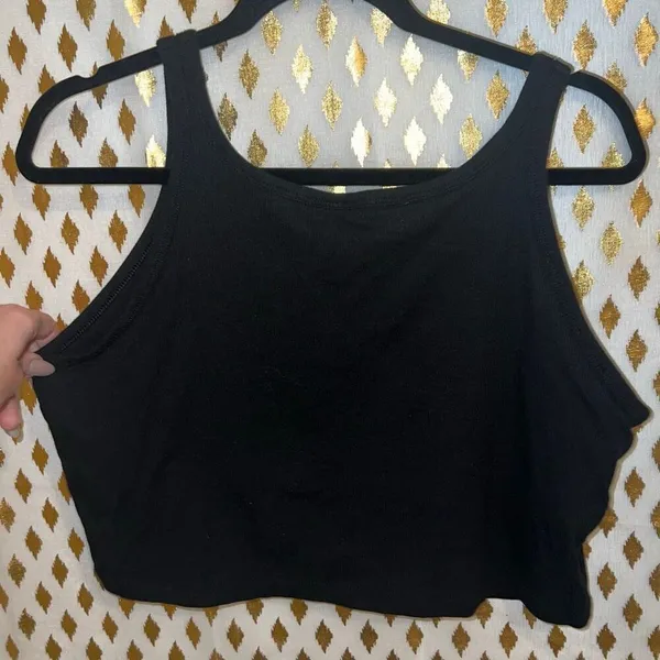 Victoria’s Secret PINK Black crop top tank shirt size XXL - Image 4