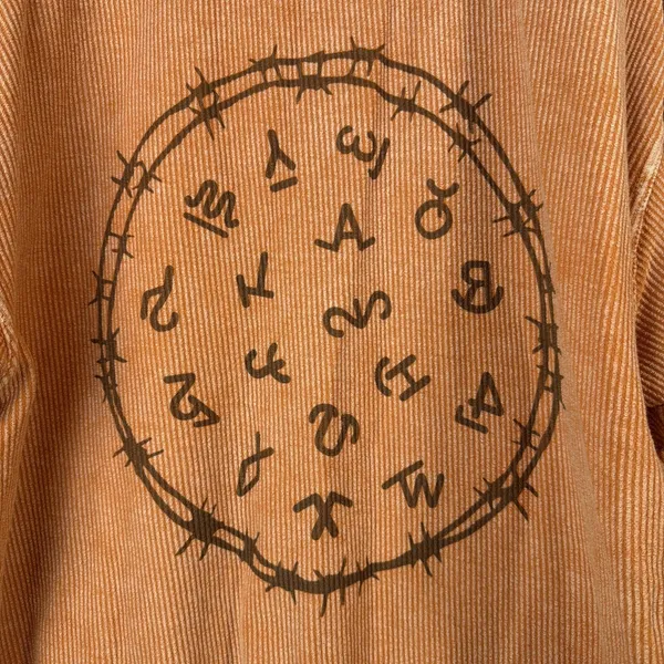 Chicka-D western orange Southern TEXAS Corded Sweatshirt Large rodeo UT farm - Image 5