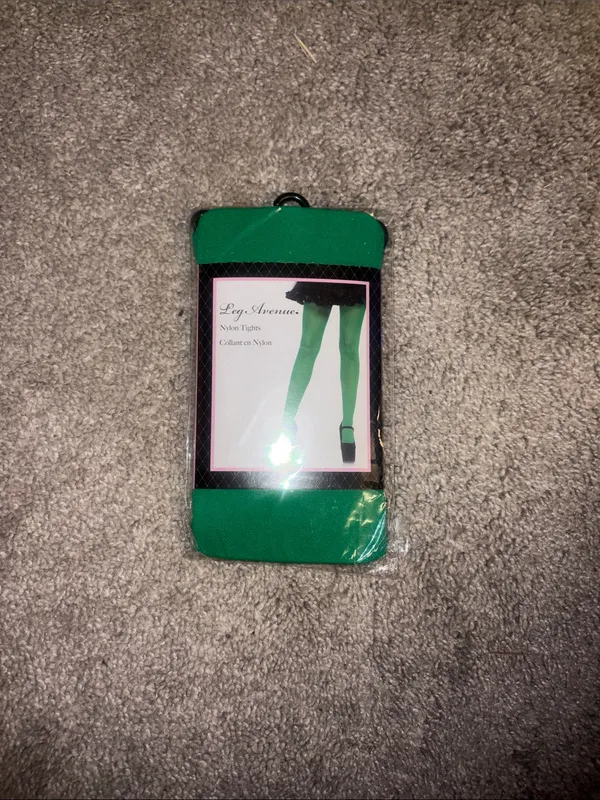 Leg Avenue Green Nylon Tights for costume new - Image 4