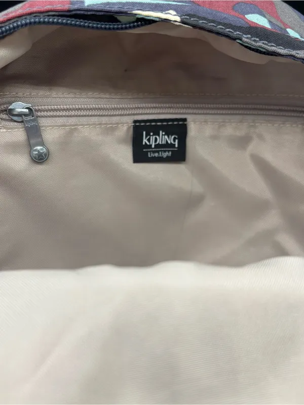 Kipling Paola Mini Backpack Camo‎ Tonal Design Compact Lightweight Blue Gray - Image 7