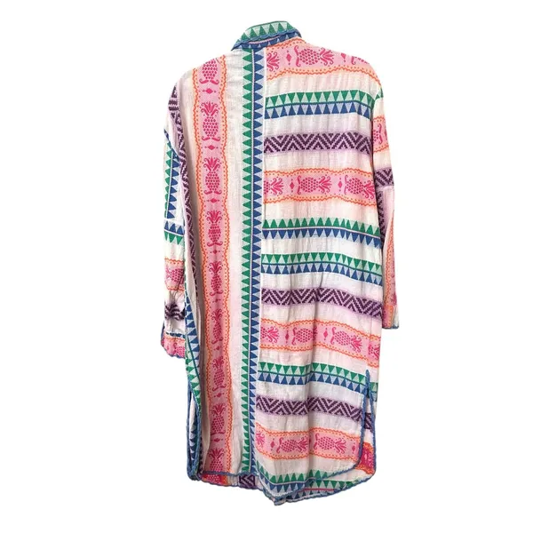 FARM RIO Jacquard Printed Button Down Dress Small‎ - Image 3