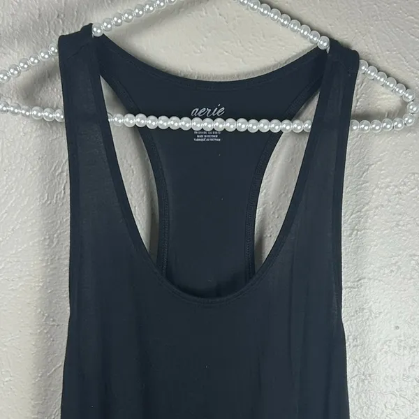 Aerie Size Small Jumpsuit Black Sleeveless Loungewear Comfy Athleisure Lounge - Image 3