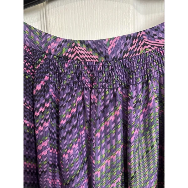 Shoshanna 100% Silk Chiffon Purple Long Sleeve Dress Size 10 Pockets Cocktail - Image 5