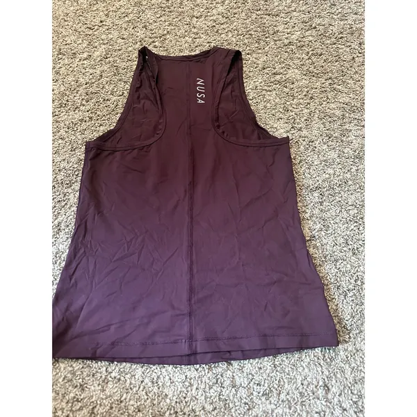 Planet Nusa Everyone Tank Deep Burgundy‎ Racerback Activewear Top Small - Image 7