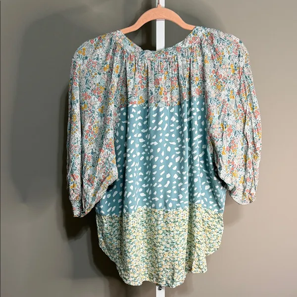Umgee Boho Patchwork Blouse‎ – Size Small - Image 7