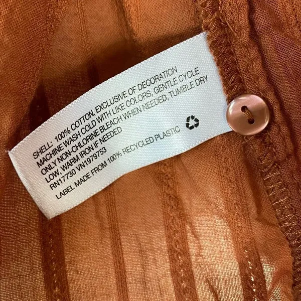 Universal Thread Burnt Orange Yoke Peasant Blouse - Image 6