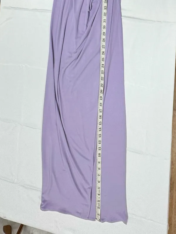 Lucy in the Sky- Rhinestone Strap Maxi Dress in Lilac -Size S- NEW Without Tags. - Image 9