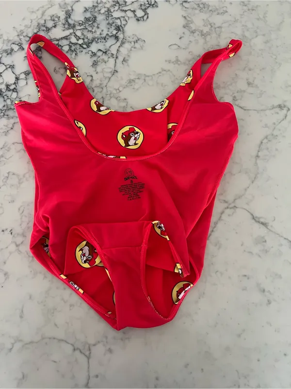 Buc-ees Swimsuit Womens Small Red One Piece Print Stretch Bucees Bathing Suit - Image 4