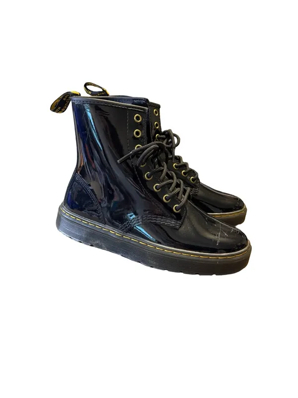 ✨Dr‎ Martens Zavala Patent Leather Combat Boots Black US 7✨ - Image 6