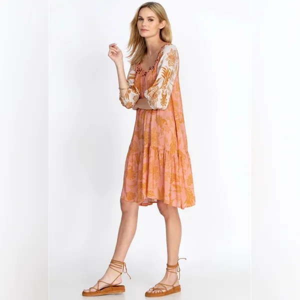 Johnny‎ Was Kalik Mini Dress Size Small - Image 2
