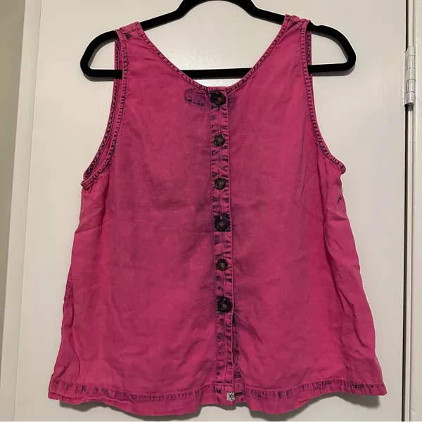 Kavu pink tank top button back size L - Image 3