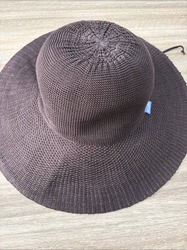 Wallaroo Hat Company Woven Chocolate Brown Victoria Diva Sun Hat Women - Image 5