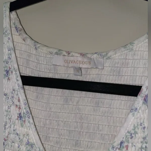 Olivaceous Textured Floral Dress - Image 4