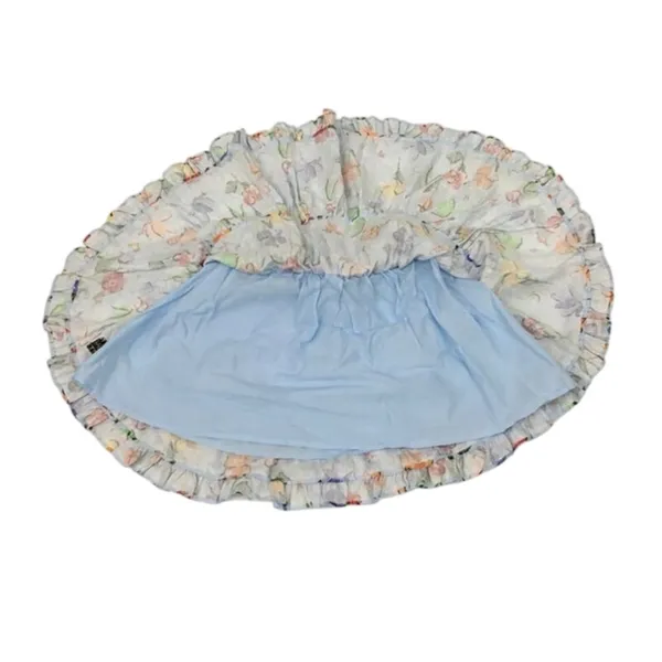 HILL HOUSE 'The Paz Skirt' Space Floral Ruffle Mini Skirt Size M New w/o Tag - Image 7