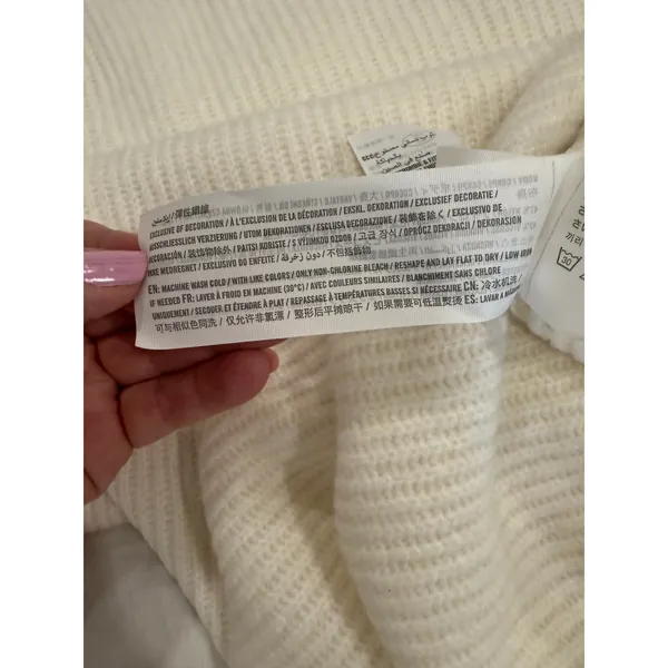 NWT Abercrombie & Fitch Long Sleeve Knit Dress White Women's Medium Classic - Image 8