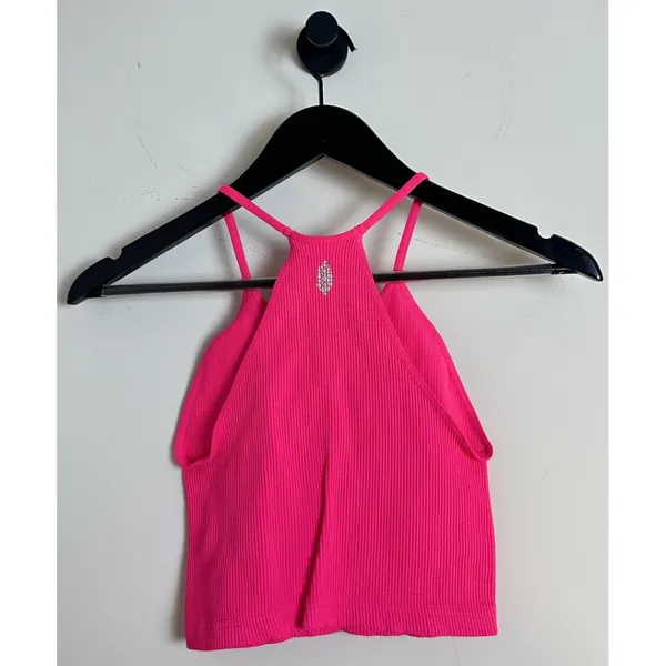 FREE PEOPLE Movement Happiness Runs Crop Tank in Hot Pink X-Small/Small - Image 4