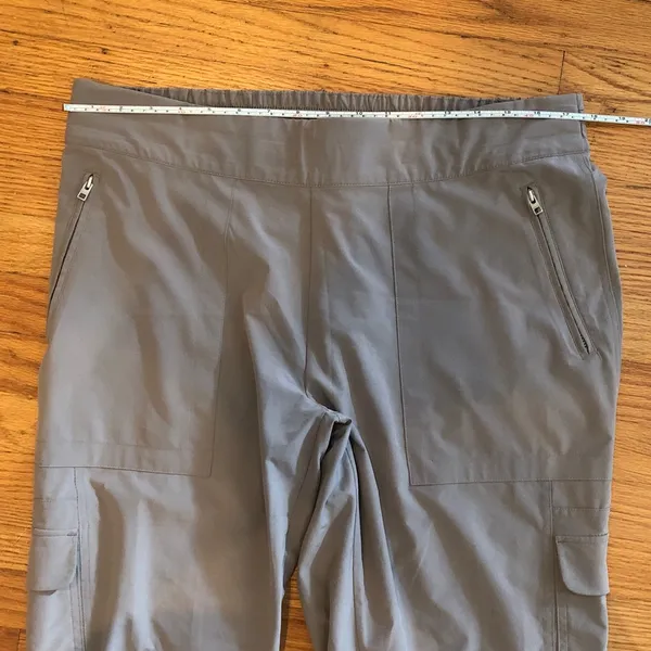 Athleta Khaki Straight Leg Cargo Pants, 16 Tall - Image 6