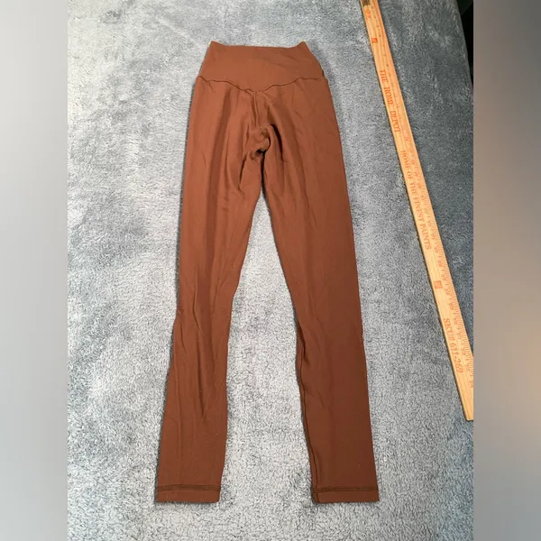 Aerie Brown waffle knit real me 7/8 High-rise Leggings small - Image 10