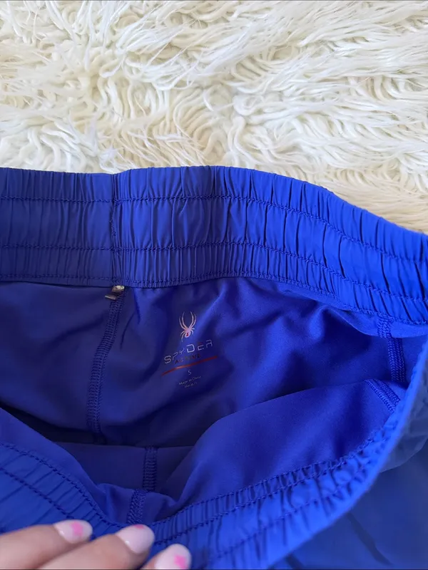 Spyder Active Woven Lined Athletic Shorts Blue - Image 3
