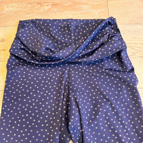 Nike Dri-FIT Womens Medium M‎ Blue Polka Dot High Waisted Yoga Running Leggings - Image 3