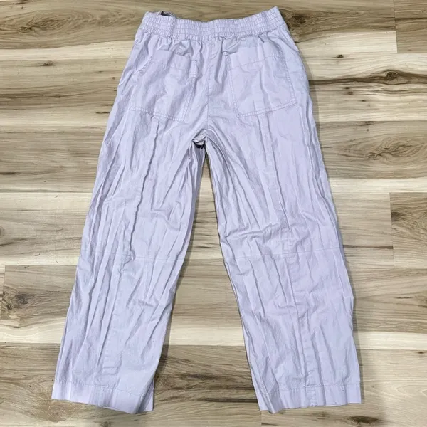 ATM Anthony Thomas Melillo Poplin Wide Leg Crop Pants Purple Women’s 12 - Image 5