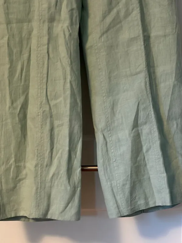 Anthropologie 100% linen sage green pants size 12 NWT minimalist - Image 5