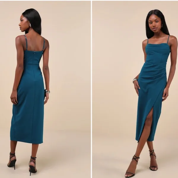 LULU's Elegant Sexy Bustier Chic Prom Wedding Formal Event Holiday Midi Dress - Image 3