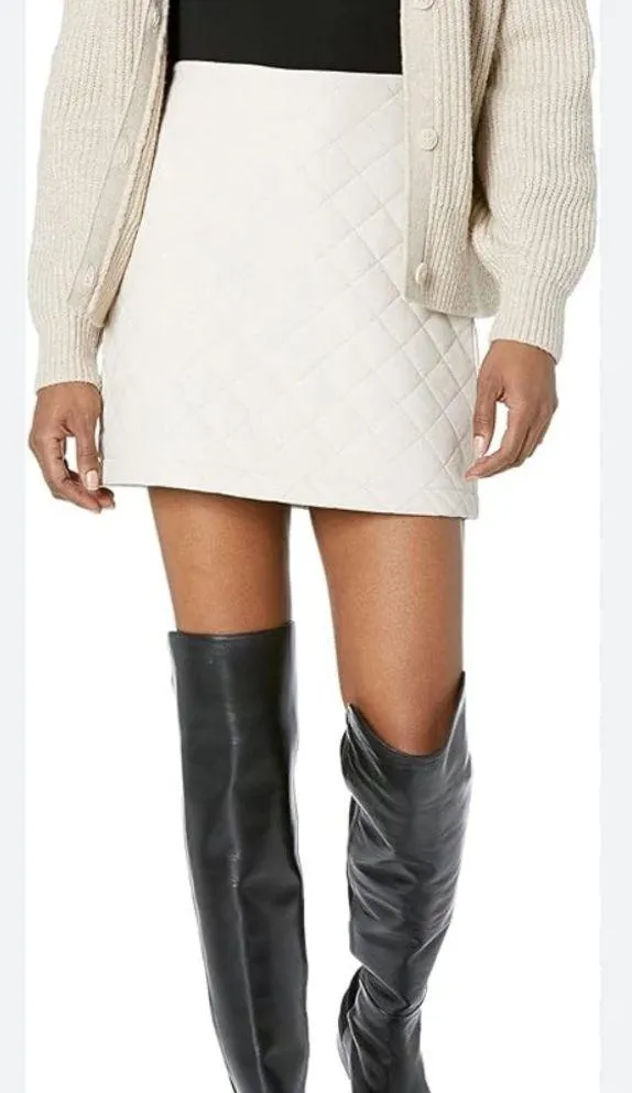 Revolve Quilted Leather Skirt - Image 2