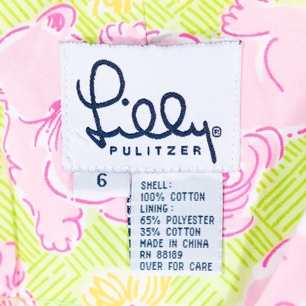 Lilly Pulitzer Vintage White Label Lion Floral Animal Print Pattern Shift Dress - Image 2