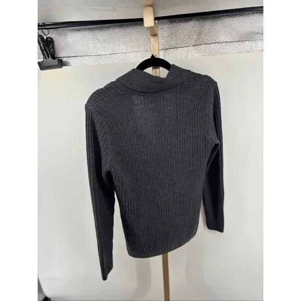 Brooks Brothers 346 Merino Wool Cable Knit Cardigan X-Small Gray Preppy - Image 6